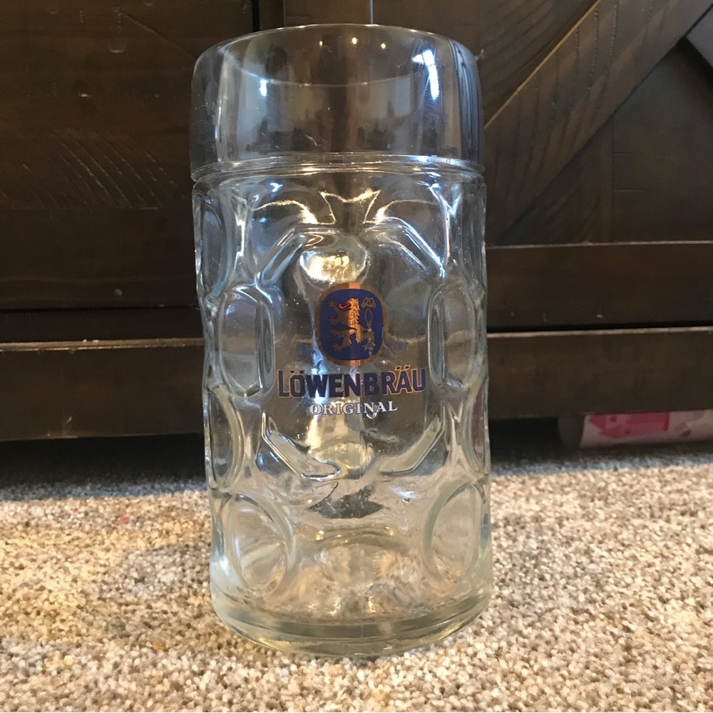 Lowenbrau 1 Litre large dimpled beer stein - Picture 2 of 9
